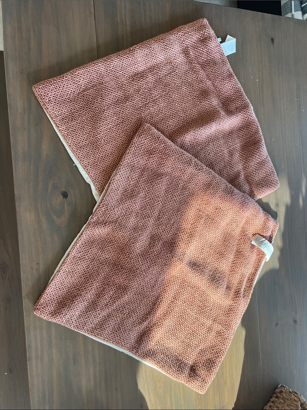 Pottery Barn Dusty Rose 20x20 pillow covers